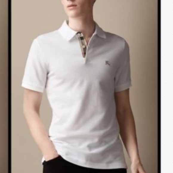 burberry white polo